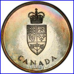 PL66 1967 Canada Silver Centennial Proof Medal, PCGS Trueview- Rainbow Toned PL66 1967 Canada Silver Centennial Proof Medal, PCGS Trueview- Rainbow Toned