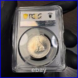 PL66 1967 Canada Wolf Silver Fifty Cents Proof, PCGS Secure- Rainbow Toned