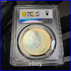 PL67 1967 Canada Silver Centennial Proof Medal, PCGS Trueview- Rainbow Toned PL67 1967 Canada Silver Centennial Proof Medal, PCGS Trueview- Rainbow Toned