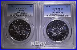 POPULATION 2 & THIS FOR BOTH! PCGS 1991 Canada Silver MAPLE LEAF MS68