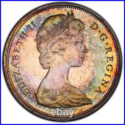 PR66 1967 50C Canada Wolf Silver 50 Cents Proof, PCGS Trueview- Rainbow Toned PR66 1967 50C Canada Wolf Silver 50 Cents Proof, PCGS Trueview- Rainbow Toned