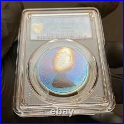 PR68DCAM 1986 Vancouver Canada Silver Proof Dollar, PCGS Secure- Stunning Toned