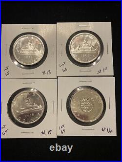 Pre 1967 80% Silver Canadian Silver Dollar $20 Face Canada 20 Fv Lot #65