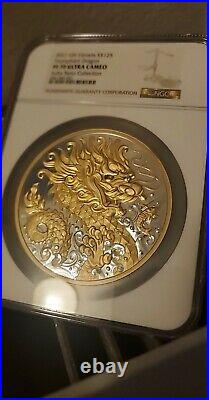 RARE 2021 Canada $125 Triumphant Dragon PF70 NGC 1/2 Kilo. 9999 Silver Coin