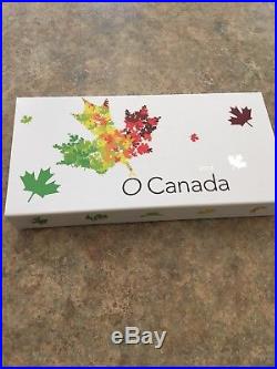 RCM Canada 2014 $10 O Canada 99.99 Fine Silver 10 Coin Set