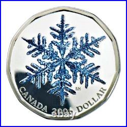 Rare Canada $1 Dollar Sterling Silver Snowflake Coin Loonie Carols, 2006
