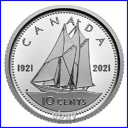 Rare Canada Silver Dime 10 cents Bluenose Schooner, King George IV, 2021