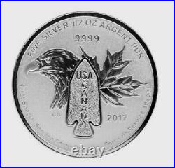 Roll (20 Coins) 2017 Canada $2 Devil's Brigade 1/2 Oz Silver Coins