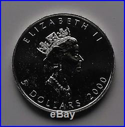 Roll Lot of 25-2000 Canada Silver MAPLE LEAF FIREWORKS Privy $5 Coins. 9999 25oz
