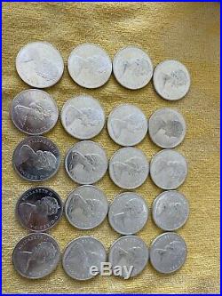 Roll Of 20 1965 Canada Silver Dollar Mint Like
