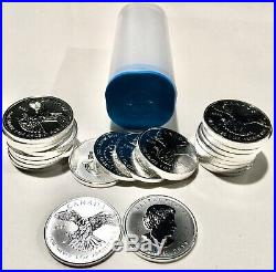 Roll Of 25 1 Troy Ounce Canada Birds Of Prey Falcon IN STOCK Uncirculated HTF