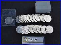 Roll of 20 Uncirculated 1966 Canada Silver Dollars + Bonus Sealed Total=21 coins