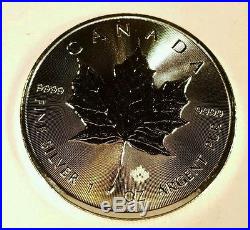 Roll of 25 2016 Canada 1 oz Silver Maple Leaf Gem Uncirculated Coins Mint Roll
