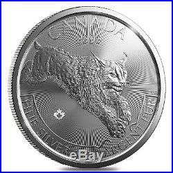 Roll of 25 2017 1 oz Canadian Silver Lynx Predator Series $5 Coin. 9999 Fine S