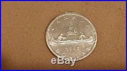 Roll of twenty (20) 1965 S$1 Type 2 Sm Beads Bl 5 (BU) Canadian Silver Dollars