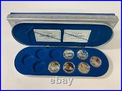 Royal Canadian Mint POWERED FLIGHT IN CANADA, 6 of 10 Coins & case, 92.5% silver