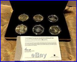 SIX Vintage Canadian Silver Dollar Collection (168/900) 1935-1967