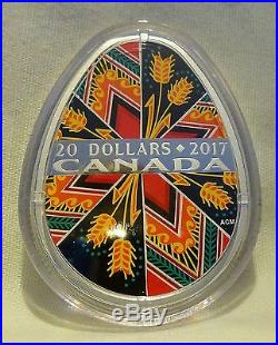 SOLD OUT 2017 CANADA $20 FINE SILVER TRADITIONAL UKRAINIAN PYSANKA ready to ship