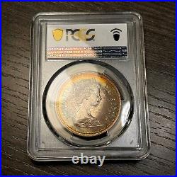 SP68 1972 $1 Canada Voyageur Silver Dollar, PCGS Trueview- Rainbow Toned SP68 1972 $1 Canada Voyageur Silver Dollar, PCGS Trueview- Rainbow Toned