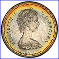 SP68 1972 $1 Canada Voyageur Silver Dollar, PCGS Trueview- Rainbow Toned SP68 1972 $1 Canada Voyageur Silver Dollar, PCGS Trueview- Rainbow Toned
