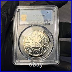 SP68 1978 $1 Canada Silver Commonwealth Games Dollar, PCGS Secure- Rainbow Toned