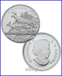 Set-4 2014 Canada $20 1 Oz PF Silver White-Tailed Deer Portrait in OGP SKU37955