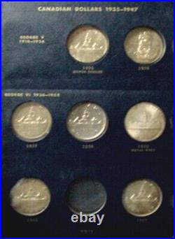 Set Of 9 Different Date Ch Bu Proof Like Canadian Silver Dollars In Album