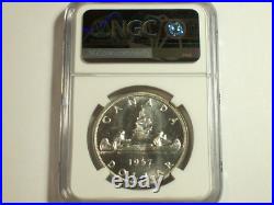 Silver 1957 Canada Dollar KM#54 NGC PL-66 SN3826