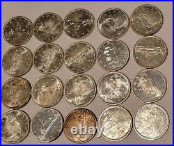 Silver Dollar 1965 Canada Silver Dollar ROLL (20 COINS) UNC. 800 (12 OZ'S SILV)