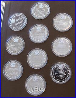 Sterling Silver Medal The Great Explorers Of Canada 50 Pieces 2100 Grams