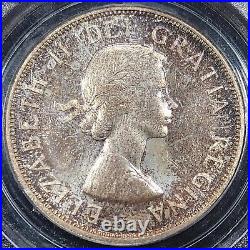 Toned Silver 1961 Canada $1 Dollar PCGS MS65 Gem BU