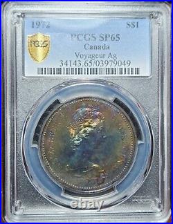 Toned Silver 1972 Canada $1 Dollar Specimen Proof PCGS SP65