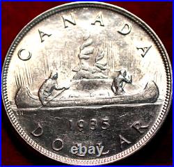 Uncirculated 1935 Canada Silver One Dollar Coin