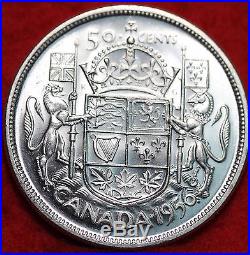 Uncirculated 1956 Canada Silver 50 Cents Foreign Coin