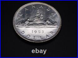 Uncirculated Coin 1953 Canada Canadian Silver Dollar
