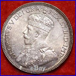 Uncirculated Toned 1934 Canada 25 Cents Silver Foreign Coin Free S/H