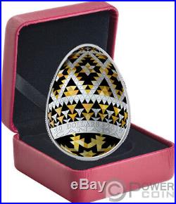VEGREVILLE PYSANKA Easter Gold Spring Egg Shape 1 Oz Silver Coin 20$ Canada 2019