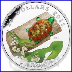 VENETIAN GLASS TURTLE Broadleaf Arrowhead Flower Murano Silver Coin Canada 2015