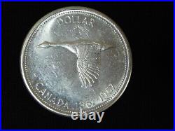 Vintage Coin 1967 Queen Elizabeth II Canada Canadian Uncirculated Silver Dollar