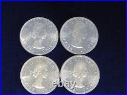 Vintage Lot 20 Uncirculated 1964 Canada Canadian Silver Dollars