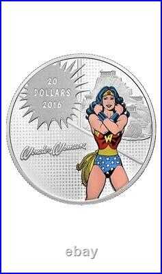 WONDER WOMAN 2016 Canada $20 1oz. 999 silver coin