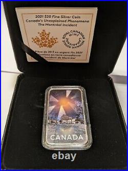 \uD83C\uDDE8\uD83C\uDDE6 Canada's Unexplained Phenomena (Montreal UFO) $20 Silver Coin, 2021